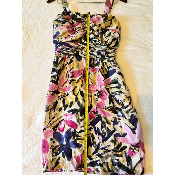 Banana Republic Strapless Dress, Size 4 Floral, 100% Silk, Wedding Boho Y2K - Picture 5 of 12